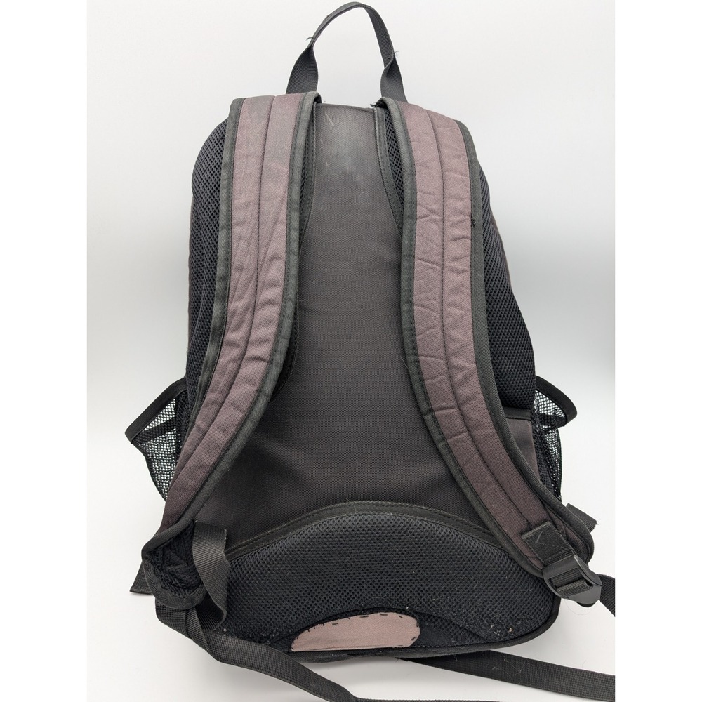 KAVU Canvas Backpack Dark Brown Outdoor Daypack Multi Pocket Repair Needed - Picture 2 of 9